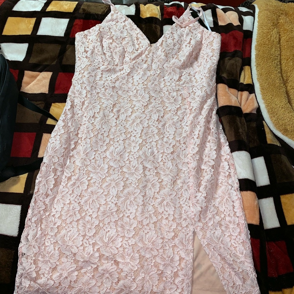 Lulus blush Lace Dress
